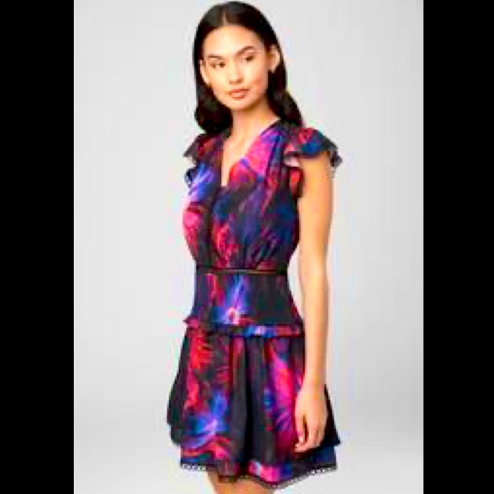 Bebe Ruffled Smock Waist Dress - Picture 2 of 7